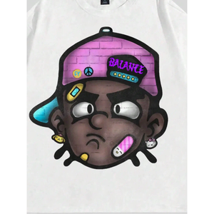 T-shirt imprimé pour homme en coton pur 310 g/m² de haute qualité, coupe oversize, effet délavé, style streetwear personnalisé - Product Image 4
