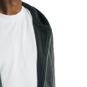 Sweat-shirt à capuche surdimensionné pour homme, fermeture éclair, couleur unie, en molleton de coton, décontracté, pour l'automne - Product Image 5