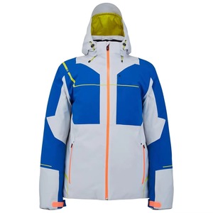 Veste de ski et de snowboard pour homme, imperméable, coupe-vent, bleu marine, blanc, rouge, noir anthracite, jaune fluo, color block, à capuche, Gore-Tex - Product Image 4
