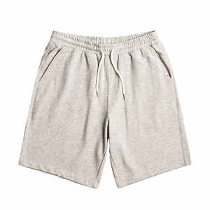 Shorts de Verano Unisex de Algodón para Adolescentes, Cintura Elástica, Diseño Transpirable, Colores Sólidos, Logotipo Frontal - Product Image 2