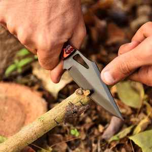 Couteau de chasse et de survie industriel OEM haut de gamme à lame fixe pour l'extérieur, avec manche en Micarta et os, en acier inoxydable - Product Image 6