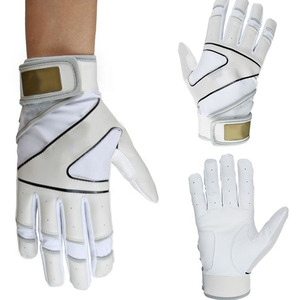 Guantes de bateo de béisbol de calidad profesional, hechos con cuero Cabratta 100% de primera calidad, con logotipo y diseño personalizados. - Product Image 5