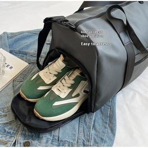 Custom Sports Duffle Bag Gym Travel Bag Waterproof Polyester Duffel Bag with Shoe Compartment OEM ODM - Product Image 4