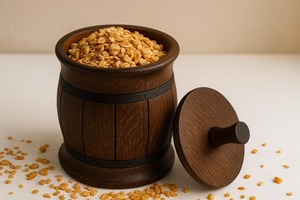 Excellent Quality Vintage Handcrafted Wooden Canister for Kitchen Spice Storage BPA <b>Free</b> and Large Capacity at Good Price - Product Image 4