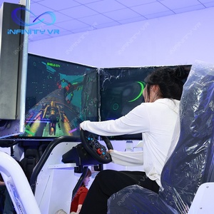 Gane dinero 3 pantallas 6 Dof Racing Seat <span class=keywords><strong>Simulator</strong></span> Motion Car Gaming Chair Simulador de conducción Juegos que funcionan con monedas para la venta - Product Image 6