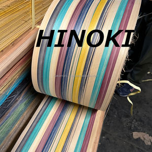 Placage de cyprès japonais Hinoki IRODORITAI teinté arc-en-ciel haute pression breveté, design japonais, texture lisse, coupé en tranches, 2000 mm - Product Image 3