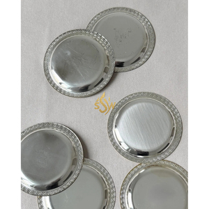 Classic Metal Coaster with Smooth Bottom Protective for Tables <b>Scratches</b> Heat Moisture Damage Maintaining Furniture Longevity - Product Image 6