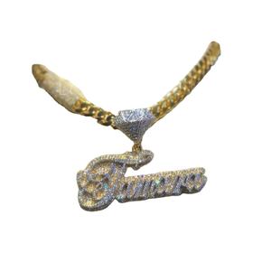 Nuevo Diseño, Colgante con Letra y Nombre Personalizado, Moissanita Cultivada en Laboratorio, Plata de Ley 925, Diamante Clásico Personalizado con Incrustaciones de Diamantes GRA - Product Image 1