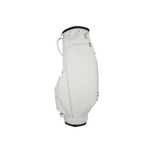 Sac de golf en cuir PU blanc avec fermeture éclair, sac de transport multifonctionnel pour adultes, design uni - Product Image 1
