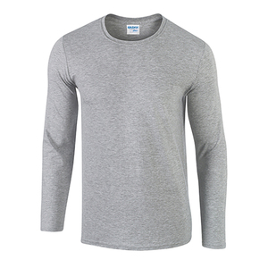 Camiseta Económica de Cuello Redondo 100% Algodón con Logotipo Frontal para Hombre y Mujer, Manga Larga, Color Sólido, Informal - Product Image 6