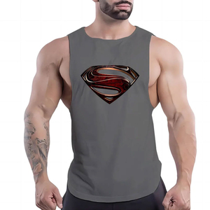 Nouvelle collection été – Gilet de sport à capuche pour homme, style hip-hop, sérigraphié, col rond, avec bouton décoratif, confortable, respirant, couleur unie - Product Image 2
