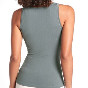 Camiseta sin Mangas de Jersey de la Mejor Calidad para Mujer, Ropa Deportiva Informal para Gimnasio, Color Sólido, Logotipo Personalizado, Venta al Por Mayor de Verano - Product Image 6