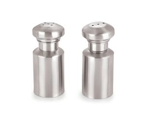 Restaurant-Grade Stainless Steel <b>Salt</b> & <b>Pepper</b> <b>Shakers</b> Mushroom-Style Metal Set - Product Image 3