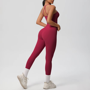 Conjunto de Top de Yoga para Mujer, Traje de Gimnasio, Top Deportivo sin Mangas, Espalda Cruzada, Secado Rápido, Transpirable y Elástico - Product Image 3
