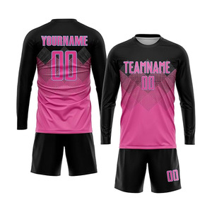 Soccer uniform jersey long sleeve Personalized team players shirts and shorts printed Number Logo - Product Image 2