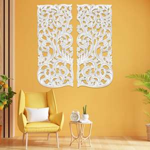 แผ่นไม้ตกแต่งผนังแบบดีไซน์เนอร์-ขนาด 12x27 นิ้ว ชุด 1 ชิ้น- แผงตกแต่งผนังรูปทรงประติมากรรมอย่างหรูหราเพื่อเพิ่มความสวยงามให้กับการตกแต่งห้องของคุณ - Product Image 3