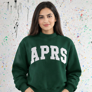 Suéter APRS para Mujer, Color Granate, Modelo D9, Cuello Alto Personalizado, Estilo Griego, Bordado con Letras Griegas, Ropa Universitaria, OEM, ODM - Product Image 2