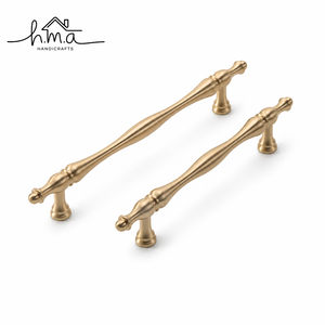 <b>Antique</b> Brass Cylindrical Cabinet Handle with Smooth Finish and Round Bar Design Featuring Minimalist Straight Shape Mounts - Product Image 4