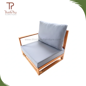 EDEN Juego de Muebles de Jardín de 6 Piezas, Contemporáneo, Ecológico, de Madera de Acacia, con Cojines Impermeables Plegables, para Hoteles y Villas - Product Image 5