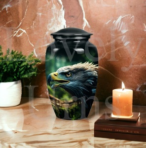 Urne commémorative en forme d'aigle pour cendres humaines, récipient funéraire décoratif, souvenir mémorial et hommage commémoratif - Product Image 6