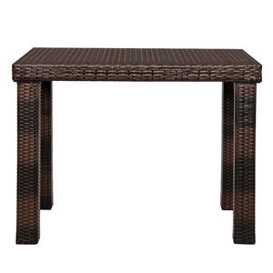 Tavolo da Bar Moderno in Metallo con Design Sfumato Marrone Pieghevole per Casa, Bar, Cucina, Ristorante, Hotel - Product Image 1