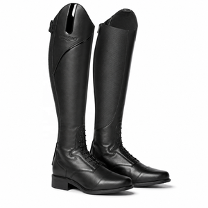 Bottes d'équitation personnalisées en cuir PU, à fermeture éclair, antidérapantes, de luxe, pour le sport et les activités de plein air, couleur unie, pleine longueur - Product Image 4