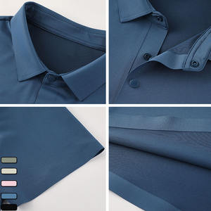 Chemises polo pour hommes été, 100% polyester, légères, streetwear, respirantes, couleur unie - Product Image 5