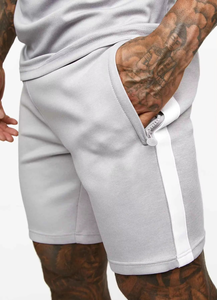 Pantalones cortos con logotipo bordado personalizado, pantalones cortos de malla para hombre, pantalones cortos de algodón/poliéster, pantalones cortos con cintura elástica - Product Image 2
