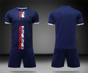 ชุดเสื้อฟุตบอลสีแดงแบบกำหนดเอง ผ้าโพลีเอสเตอร์ 100% ชุดยูนิฟอร์มฟุตบอลแขนสั้น ชุดฝึกซ้อม ชุดทีม - Product Image 5