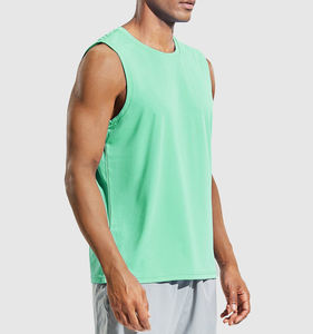 Débardeur de sport respirant et décontracté pour homme, sans manches, en polyester/coton, style urbain, pour la musculation et la gym - Product Image 3