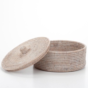 Cesta de Almacenamiento Tejida de Ratán, Estilo Vintage, Ecológica y Hecha a Mano, para Uso en la Cocina, Capacidad de 501 ml, Dimensiones de 50x40x30 cm - Product Image 3