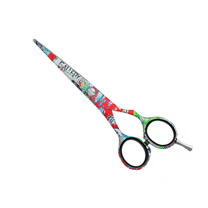 Tijeras Profesionales para Cortar Cabello de 6 Pulgadas con Diseño Colorido de Grafiti, Tijeras de Peluquería para Diestros, Cuchillas Supercut - Product Image 4