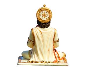 Artesanía de Resina Blanca NIRMALA HANDICRAFTS, Estatua de Hanuman Ji Hecha a Mano Estilo Art Deco, Decoración para Templo Pooja, Escultura Hindú India - Product Image 3