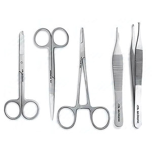 Kit de 5 Instrumentos Quirúrgicos para Sutura, Set de Cirugía Médica, Almohadilla de Sutura para Entrenamiento y Práctica, Instrumentos Médicos - Product Image 3