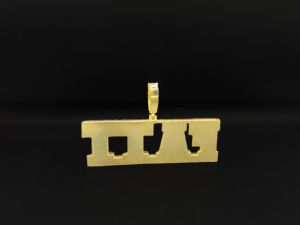 Pendentif de luxe personnalisé en alliage plaqué argent, style Hip Hop, avec diamant effet goutte de glace, thème Dynastie Royale Chrétienne - Product Image 4