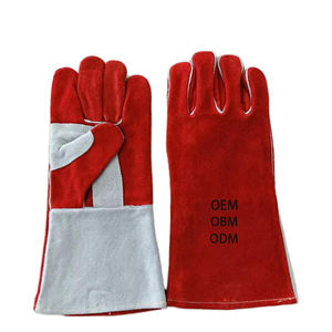 Guantes de Seguridad Resistentes al Calor y al Fuego para Horno, Parrilla, Chimenea, Soldadura, Manipulación de Materiales - Material de Cuero - Product Image 3