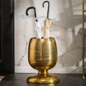 Gold Antique Hammered Design Drum <b>Tables</b> for Living Room Modern Interiors Furniture Hammered Side <b>Lamp</b> <b>Tables</b> for Bedroom - Product Image 3