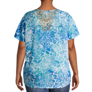 Precio de Fábrica al por Mayor, Camisetas Extra Grandes para Mujer, Casuales, de Algodón, Secado Rápido, Transpirables, con Logotipo Personalizado, Sublimación Gráfica - Product Image 2