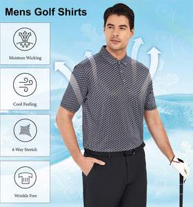 Camisetas de Polo Deportivas para Hombre, Camisetas de Polo Casuales de Manga Corta con Cuello Camisero de Secado Rápido para Hombre - Product Image 3