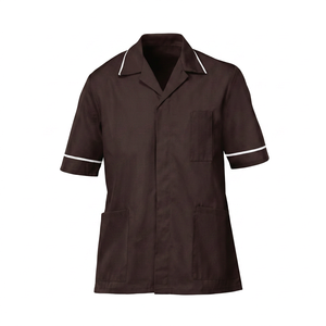 Premium Women White Cotton <b>Scrub</b> <b>Sets</b> Short Sleeve Hospital Uniform Woven Fabric Professional Medical Workwear Needle Detection - Product Image 2