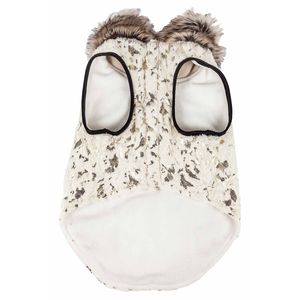 Lussuoso Cappotto per Cani in Pelliccia Dorata, Abbigliamento per Animali Domestici Placcato Oro - Product Image 5