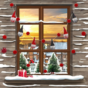 Bonito fieltro guirnalda Gnomo adornos navideños - Product Image 2