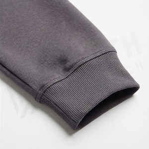 Men's Gray Hooded Tracksuit Full <b>Zip</b> Sweatshirt With Side <b>Pockets</b> Casual Solid Color Fleece <b>Joggers</b> Set Autumn Wear - Product Image 6