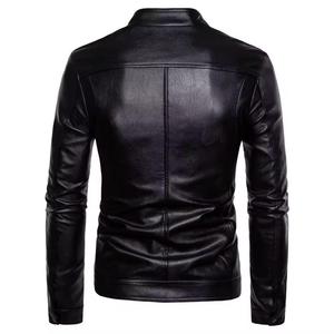Veste en cuir pour homme, modèle 2026, de qualité supérieure, design personnalisé OEM, veste de moto en cuir noir, veste d'extérieur en cuir véritable pour homme - Product Image 1