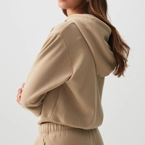 Ensemble sweat à capuche zippé et pantalon de survêtement oversize pour femme en molleton doux, coton et polyester, pour la détente, vente en gros, fabricant - Product Image 2