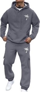 Men's 2 Piece Outfits Hoodie Sweatshirt Tracksuit & Joggers Sweatpants Sweatsuit <b>Set</b> - Product Image 4