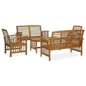 Set Lounge da Giardino in Legno Massello di Acacia con Grandi Sedute, Molti Set da Giardino in Legno Naturale - Product Image 1