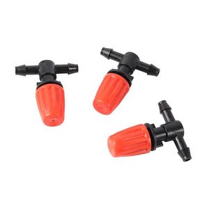 Buses d'irrigation goutte à goutte en plastique avec raccord en T, goutteurs de jardin réglables, émetteurs de brume, pulvérisateurs atomisants micro-brume - Product Image 5