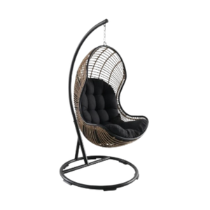 Modern Rattan Hanging <b>Egg</b> Chair with Comfortable Swing <b>Seat</b> for Patio and Outdoor Furniture - Product Image 2