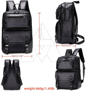 Best Selling Premium Quality Leather <b>Backpacks</b> Waterproof Men Women Leather <b>Backpacks</b> For Sale - Product Image 3
